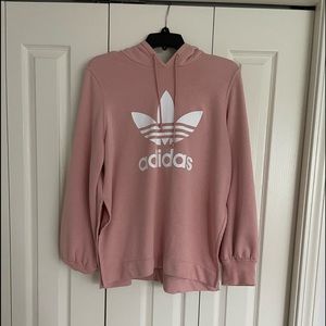 Adidas Hoodie | Womens Sz Medium | Dark Pink with slits on side + hood